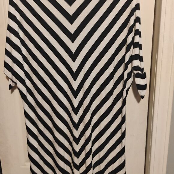 Belldini Black and White Oversized Sailor Collar Blouse - Picture 9 of 11